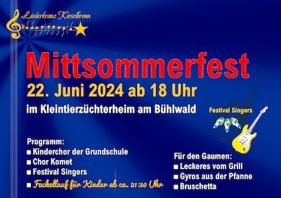 Mittsommerfest des Liederkranzes Kieselbronn