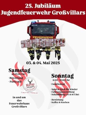 25 Jahre Jugendfeuerwehr Großvillars