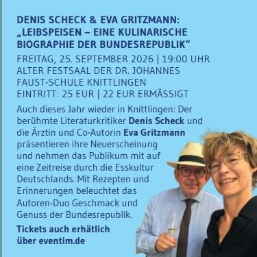 Dennis Scheck & Eva Gritzmann: "Leibspeisen - eine kulinarische Biographie der Bundesrepublik"