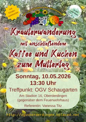 Kräuterwanderung mit anschließendem Kaffee und Kuchen