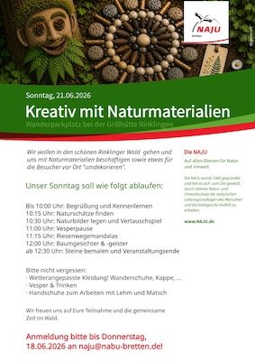 NAJU Bretten: Kreativ mit Naturmaterialien